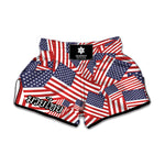 Independence Day USA Flag Pattern Print Muay Thai Boxing Shorts