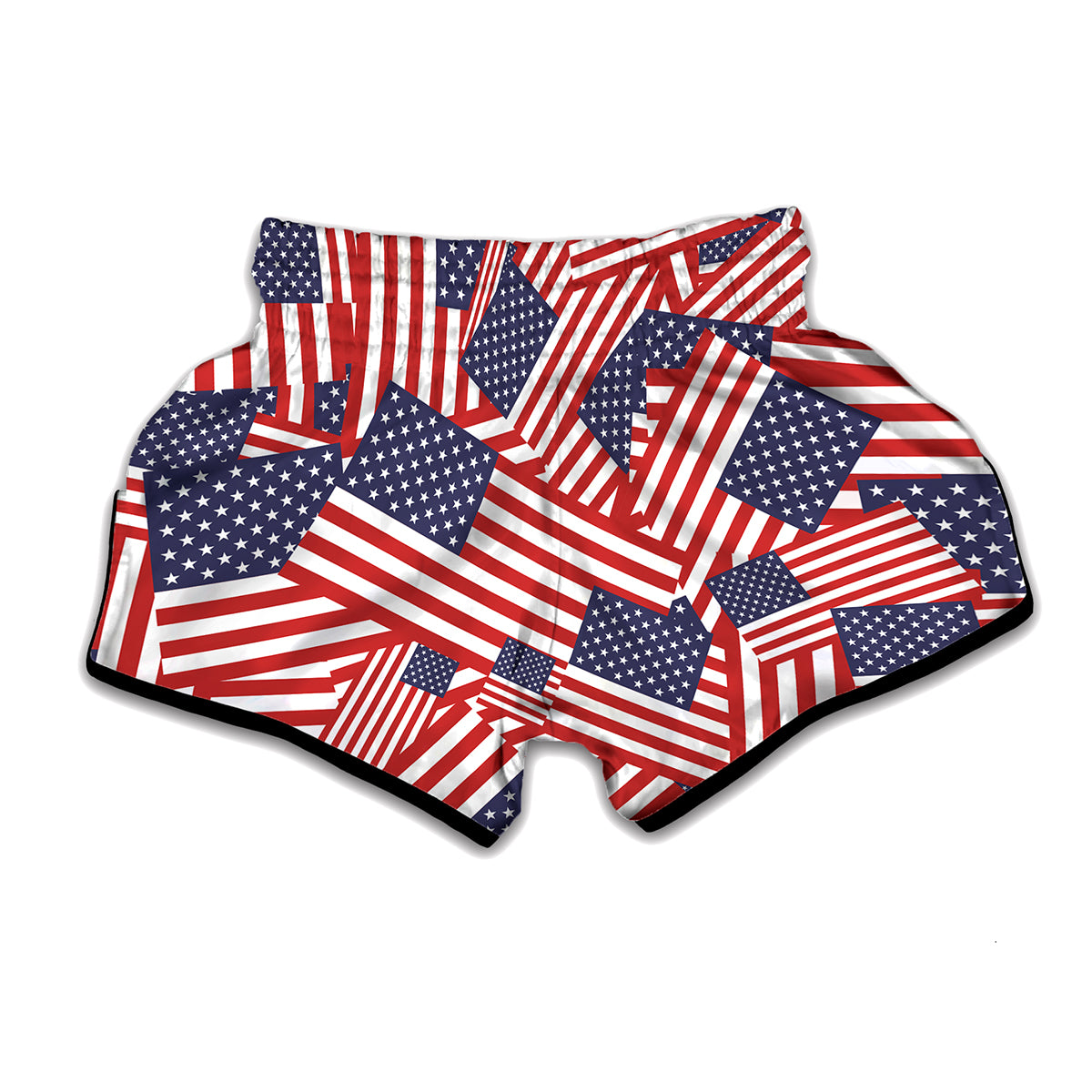 Independence Day USA Flag Pattern Print Muay Thai Boxing Shorts