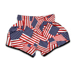 Independence Day USA Flag Pattern Print Muay Thai Boxing Shorts