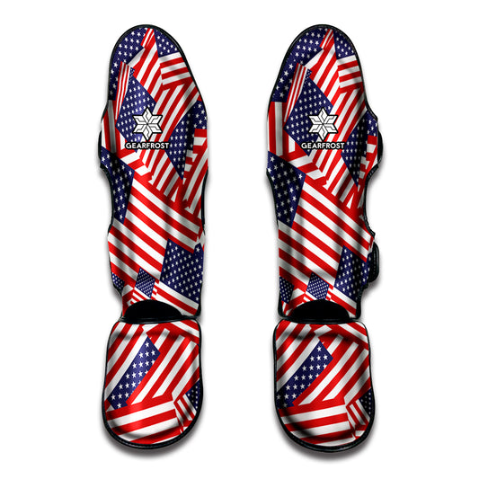 Independence Day USA Flag Pattern Print Muay Thai Shin Guard