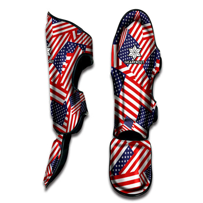 Independence Day USA Flag Pattern Print Muay Thai Shin Guard