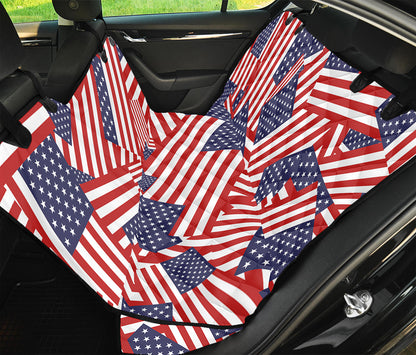 Independence Day USA Flag Pattern Print Pet Car Back Seat Cover