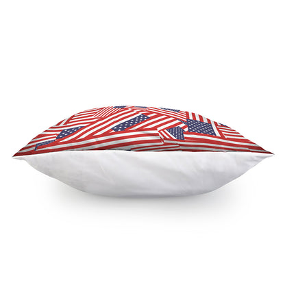 Independence Day USA Flag Pattern Print Pillow Cover
