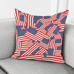 Independence Day USA Flag Pattern Print Pillow Cover