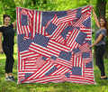 Independence Day USA Flag Pattern Print Quilt