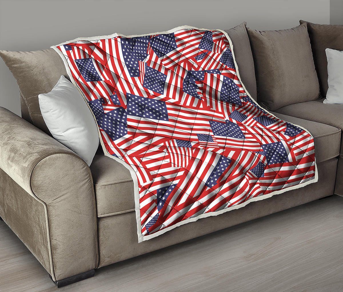 Independence Day USA Flag Pattern Print Quilt