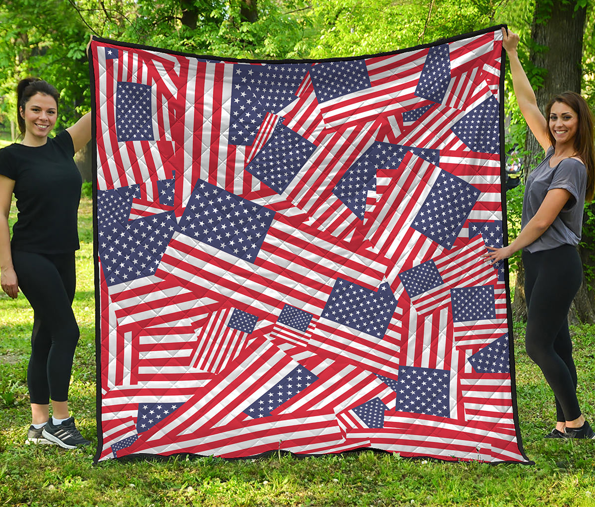 Independence Day USA Flag Pattern Print Quilt