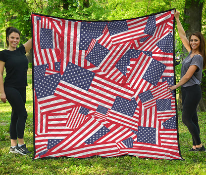 Independence Day USA Flag Pattern Print Quilt