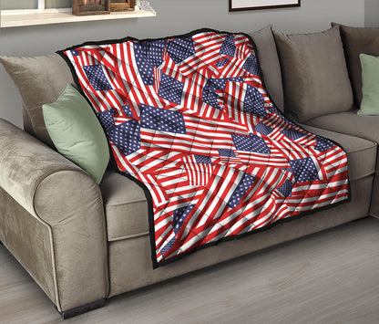 Independence Day USA Flag Pattern Print Quilt