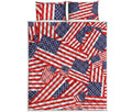 Independence Day USA Flag Pattern Print Quilt Bed Set