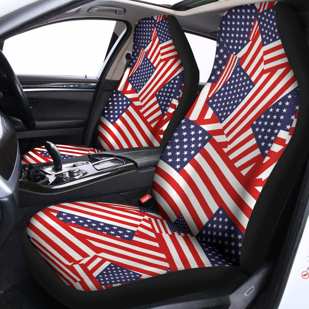 Independence Day USA Flag Pattern Print Universal Fit Car Seat Covers