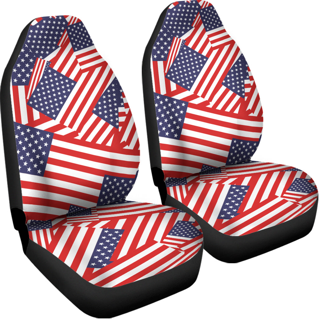 Independence Day USA Flag Pattern Print Universal Fit Car Seat Covers