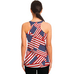 Independence Day USA Flag Pattern Print Women's Racerback Tank Top