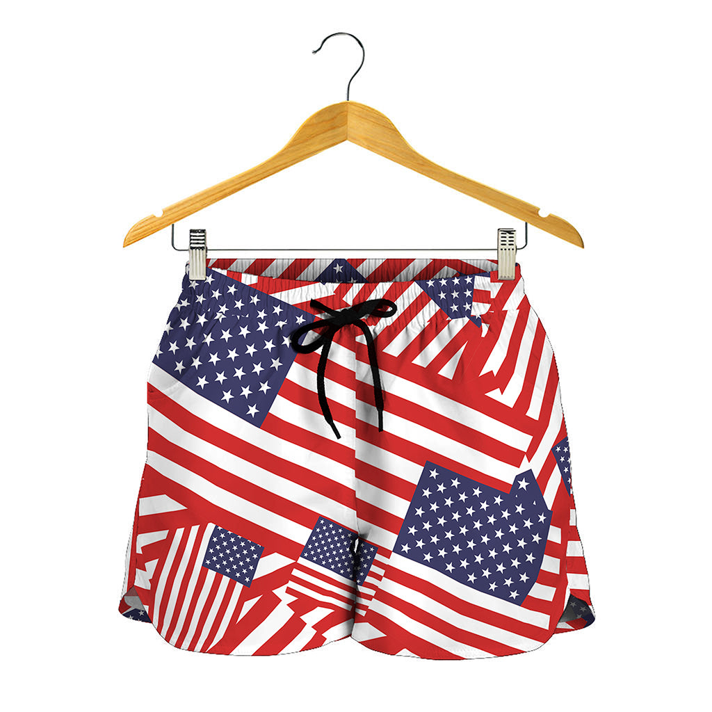 Independence Day USA Flag Pattern Print Women's Shorts