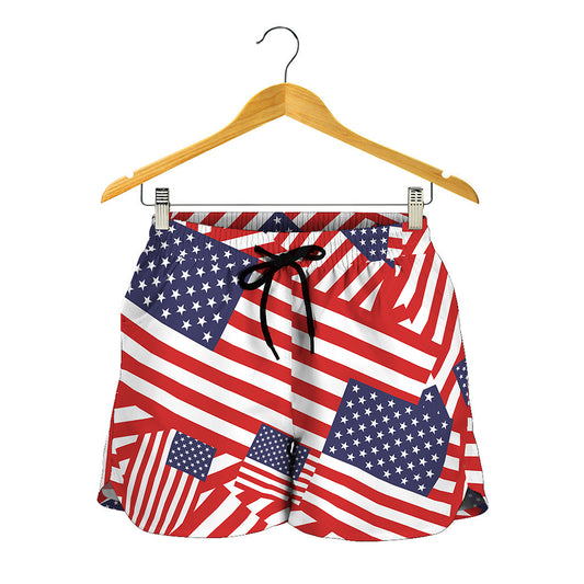 Independence Day USA Flag Pattern Print Women's Shorts