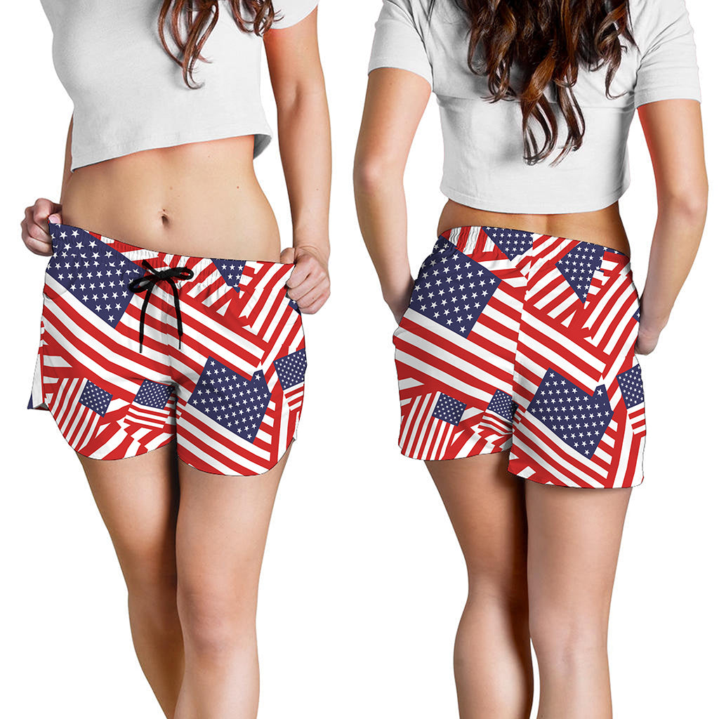 Independence Day USA Flag Pattern Print Women's Shorts