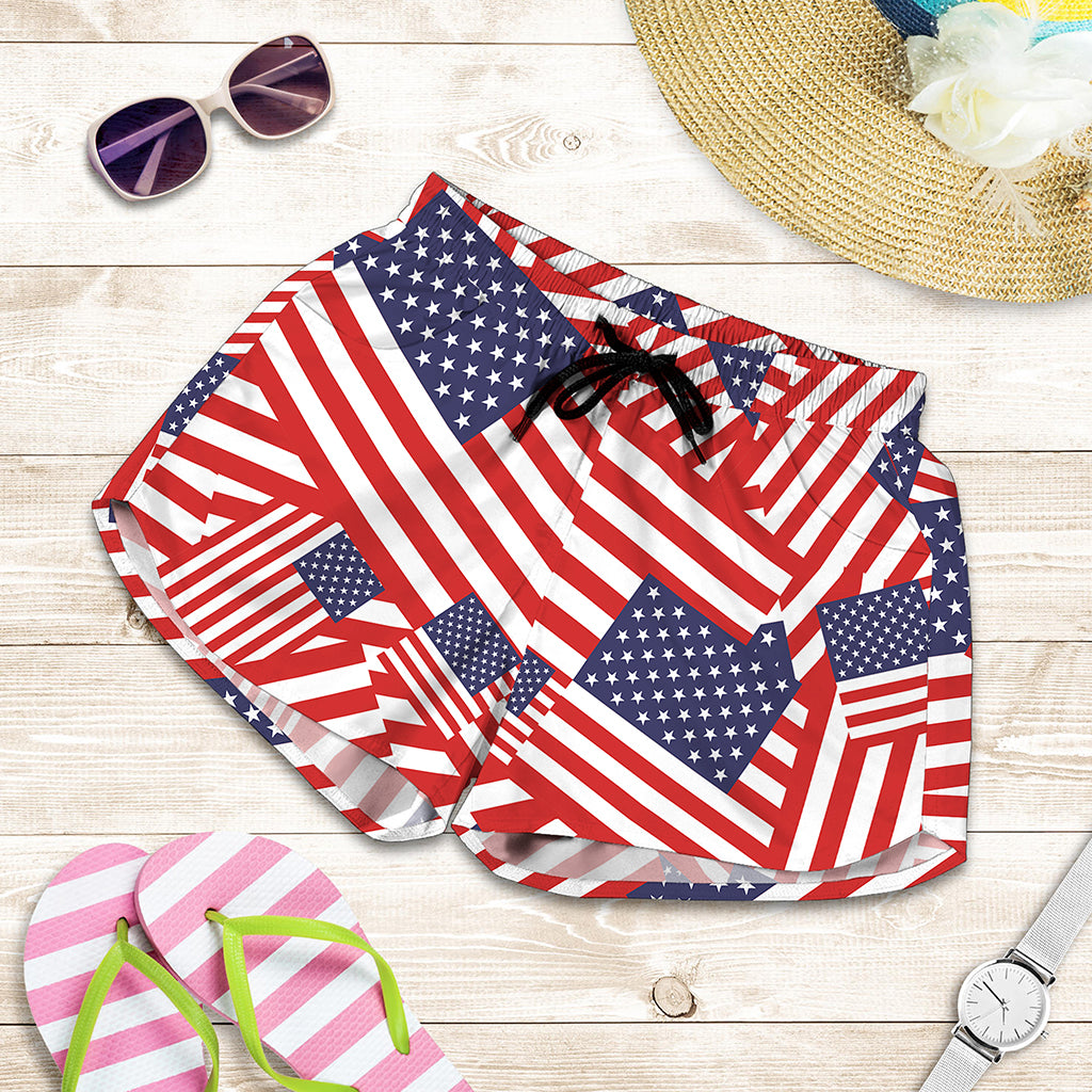 Independence Day USA Flag Pattern Print Women's Shorts