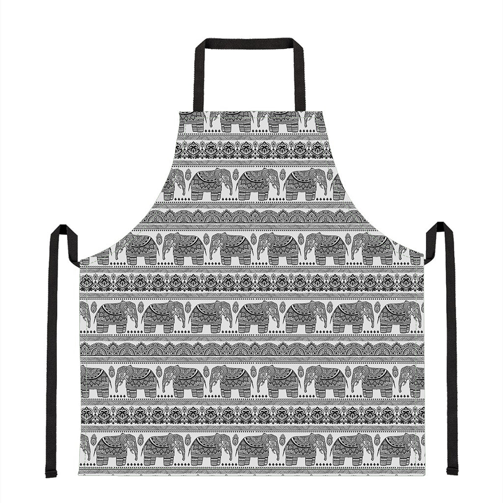 Indian Bohemian Elephant Pattern Print Apron