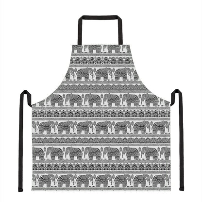 Indian Bohemian Elephant Pattern Print Apron