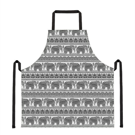 Indian Bohemian Elephant Pattern Print Apron