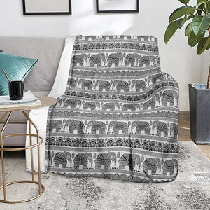 Indian Bohemian Elephant Pattern Print Blanket