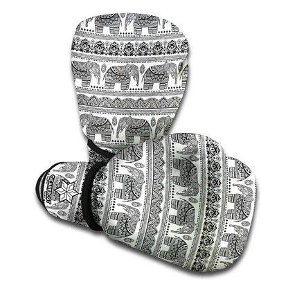 Indian Bohemian Elephant Pattern Print Boxing Gloves