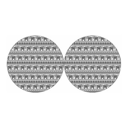Indian Bohemian Elephant Pattern Print Car Coasters