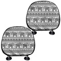 Indian Bohemian Elephant Pattern Print Car Headrest Covers
