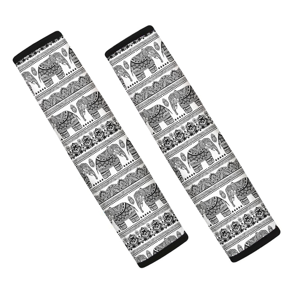 Indian Bohemian Elephant Pattern Print Car Seat Belt Covers