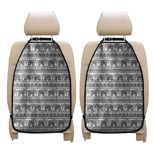 Indian Bohemian Elephant Pattern Print Car Seat Organizers