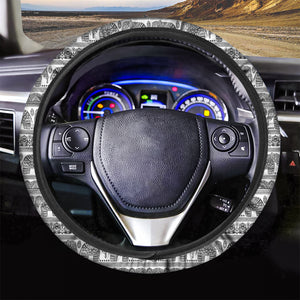 Indian Bohemian Elephant Pattern Print Car Steering Wheel Cover