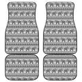 Indian Bohemian Elephant Pattern Print Front and Back Car Floor Mats