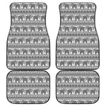 Indian Bohemian Elephant Pattern Print Front and Back Car Floor Mats