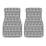 Indian Bohemian Elephant Pattern Print Front Car Floor Mats