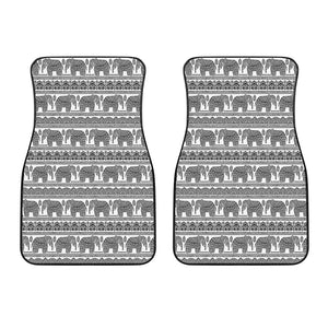 Indian Bohemian Elephant Pattern Print Front Car Floor Mats