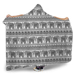 Indian Bohemian Elephant Pattern Print Hooded Blanket