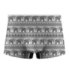 Indian Bohemian Elephant Pattern Print Men's Boxer Briefs