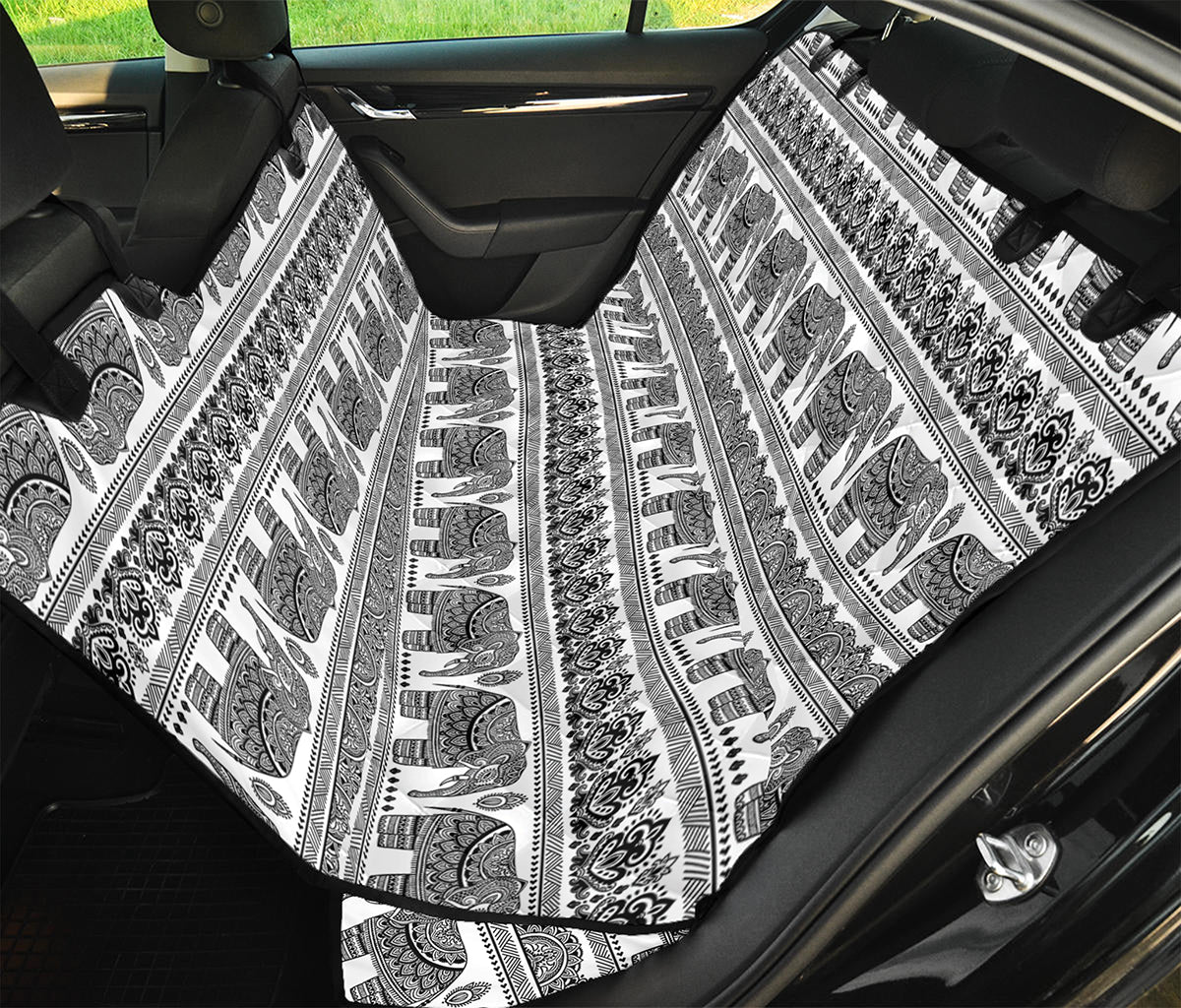 Indian Bohemian Elephant Pattern Print Pet Car Back Seat Cover