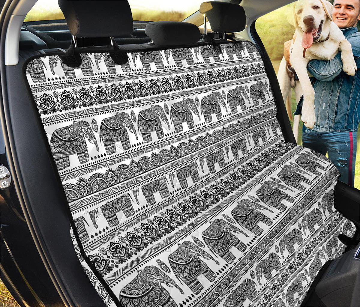 Indian Bohemian Elephant Pattern Print Pet Car Back Seat Cover
