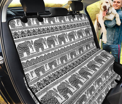 Indian Bohemian Elephant Pattern Print Pet Car Back Seat Cover