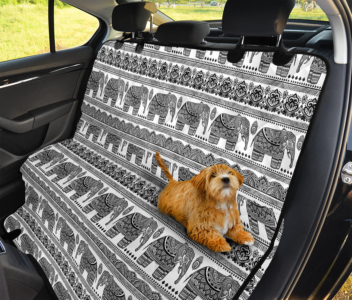 Indian Bohemian Elephant Pattern Print Pet Car Back Seat Cover