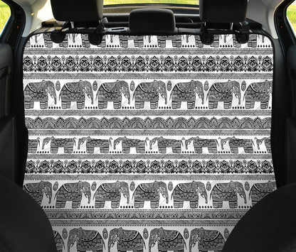 Indian Bohemian Elephant Pattern Print Pet Car Back Seat Cover