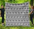 Indian Bohemian Elephant Pattern Print Quilt