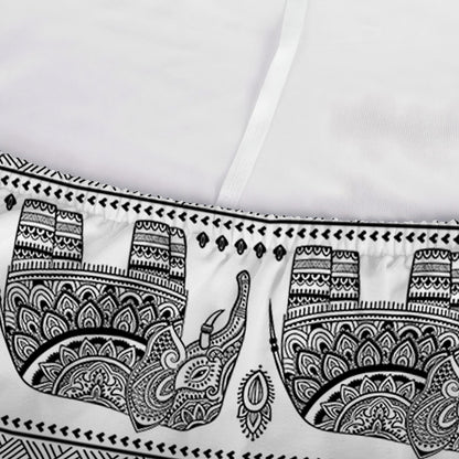 Indian Bohemian Elephant Pattern Print Sofa Cover