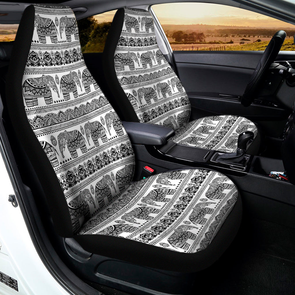 Indian Bohemian Elephant Pattern Print Universal Fit Car Seat Covers