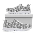Indian Bohemian Elephant Pattern Print White Running Shoes
