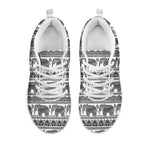 Indian Bohemian Elephant Pattern Print White Sneakers