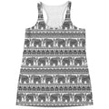Indian Bohemian Elephant Pattern Print Women's Racerback Tank Top