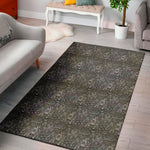 Indian Boho Elephant Pattern Print Area Rug