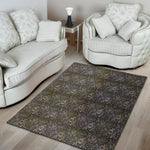 Indian Boho Elephant Pattern Print Area Rug
